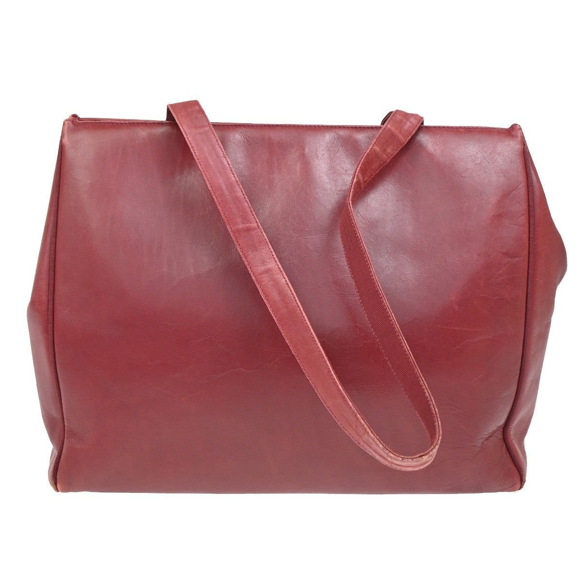 SALVATORE FERRAGAMO Vara Bow Shoulder Bag Leather Red GHW Italy 01DA229