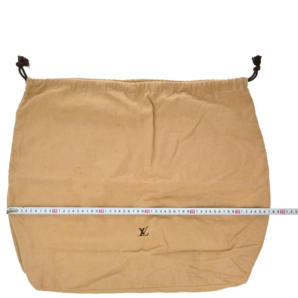 LOUIS VUITTON Logo 10 Set Dust Bag Drawstring Canvas Cotton Beige Brown 09KP307