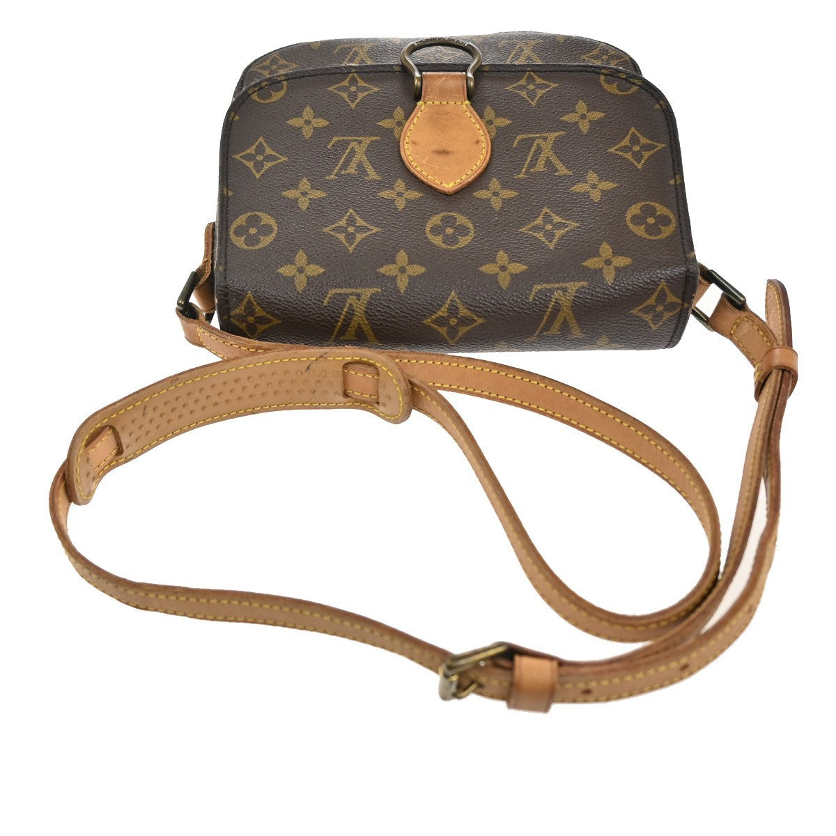 LOUIS VUITTON Saint Cloud MM Shoulder Bag Monogram Leather Brown M51243 81CA682