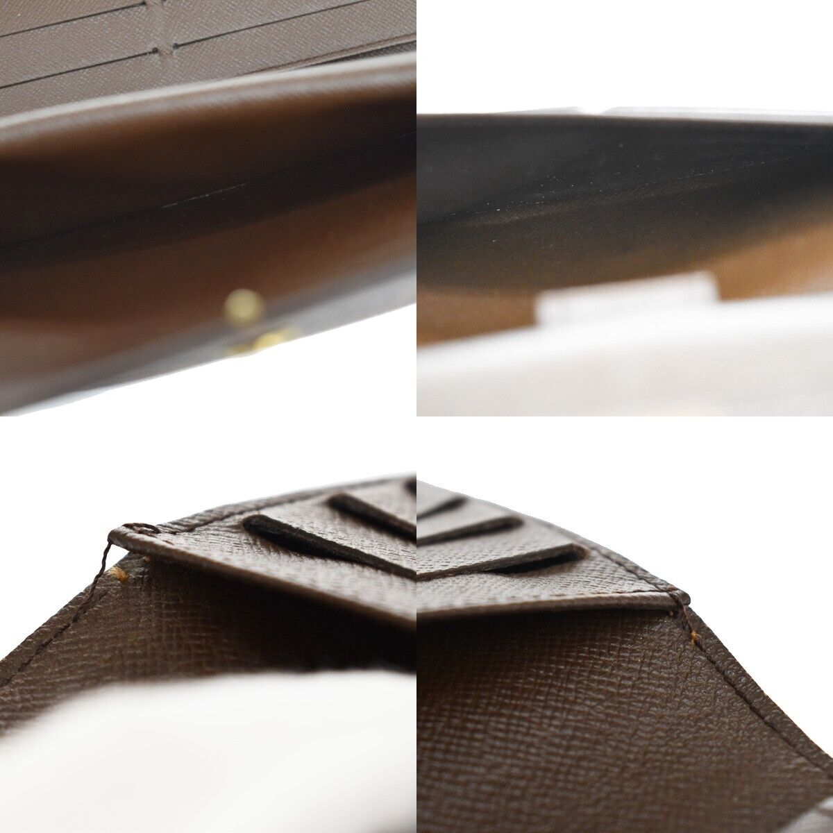 LOUIS VUITTON International Trifold Wallet Damier Leather Brown N61215 36SH437
