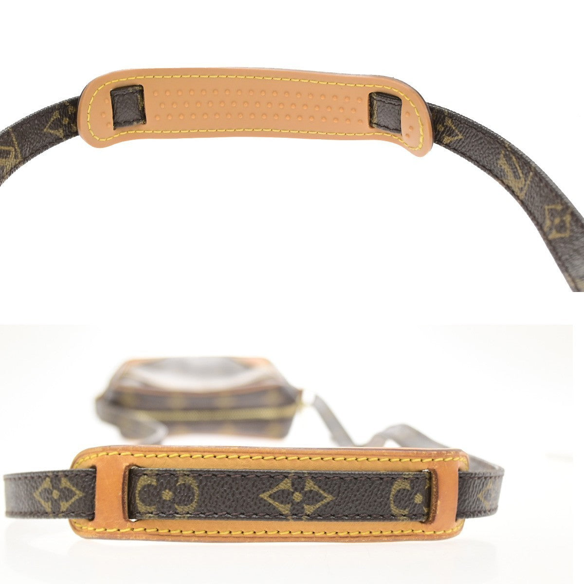 LOUIS VUITTON Danube Shoulder Bag Monogram Leather Brown France M45266 87KD193