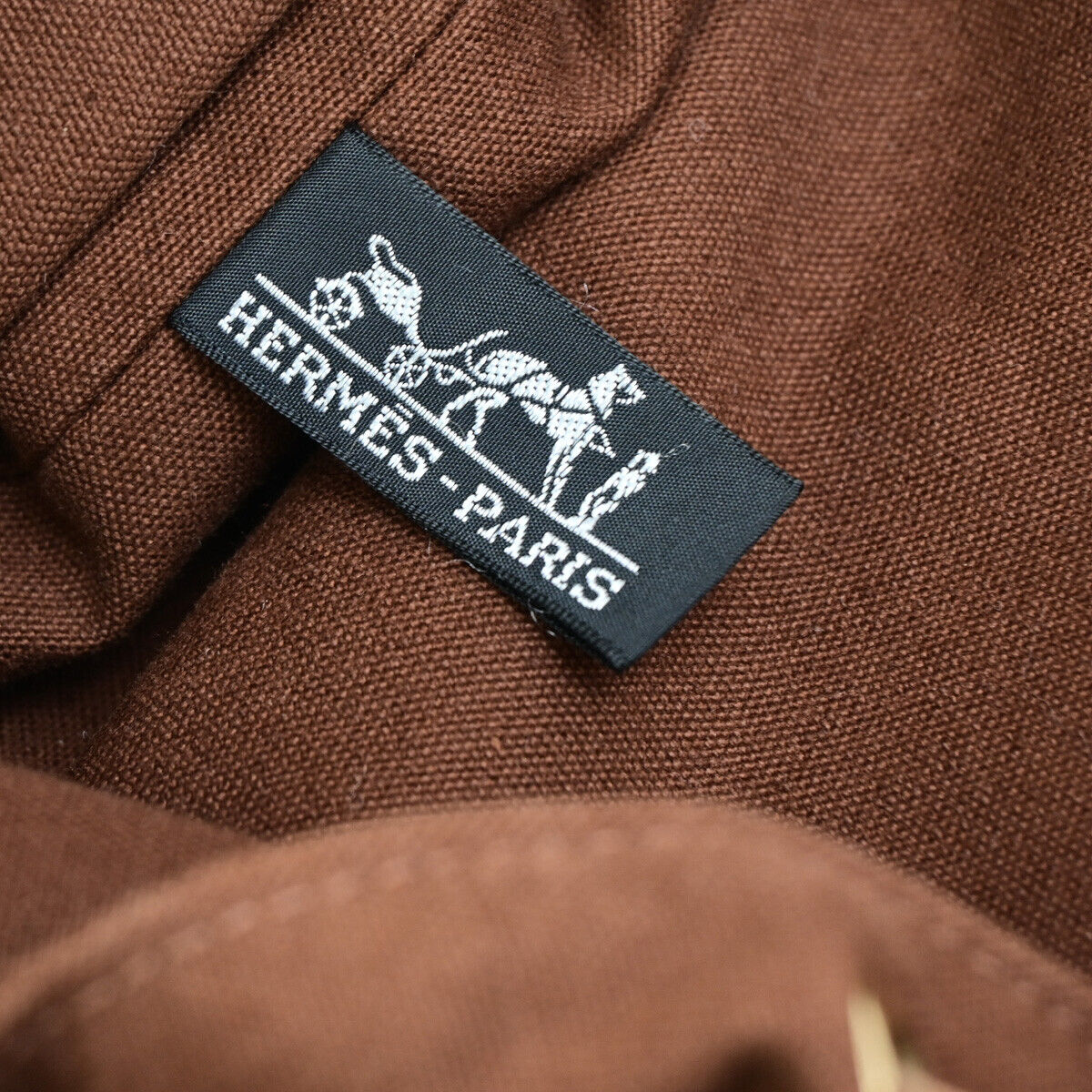 HERMES H Logo Polochon Mimile Shoulder Bag Cotton Leather BN GHW France 35YG636