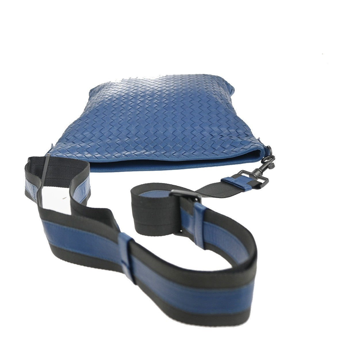 BOTTEGA VENETA Intrecciato Logo Shoulder Crossbody Bag Leather Blue 99MA221