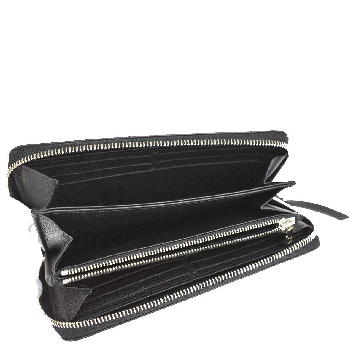LOUIS VUITTON LV Logo Lockme Long Zipper Wallet Black Spain M62622 86GA837