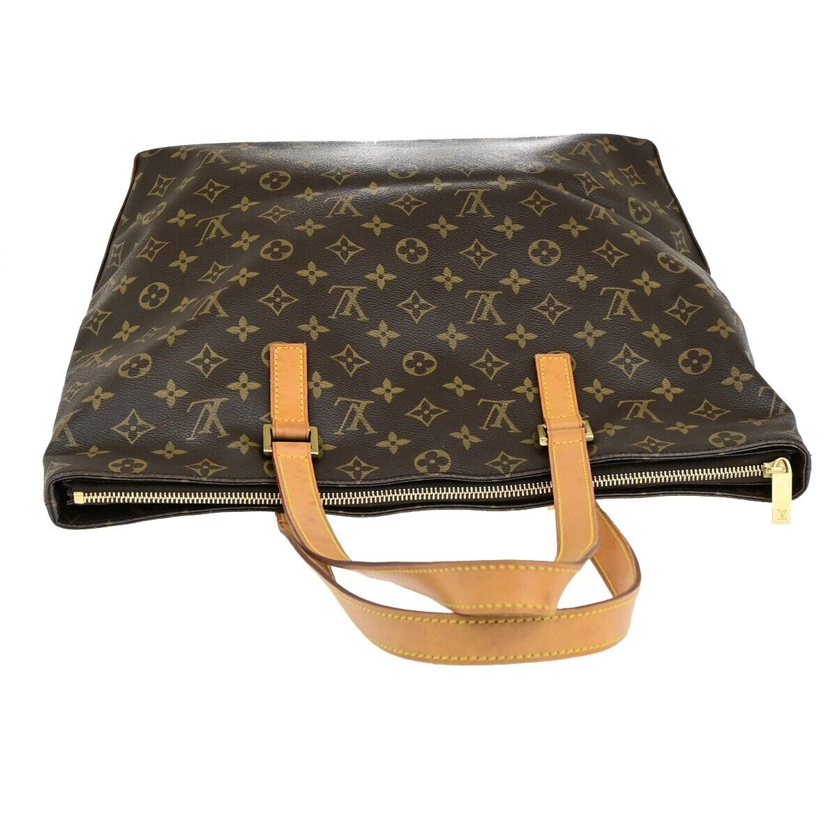 LOUIS VUITTON Cabas Mezzo Shoulder Bag Monogram Leather Brown M51151 11KA412