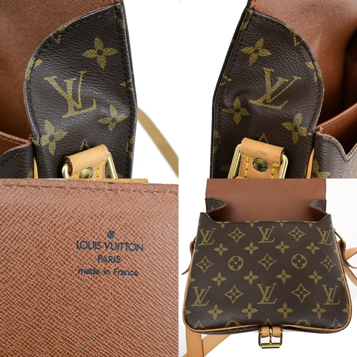 LOUIS VUITTON Cartouchiere MM Shoulder Bag Monogram Leather Brown M51253 81SJ036