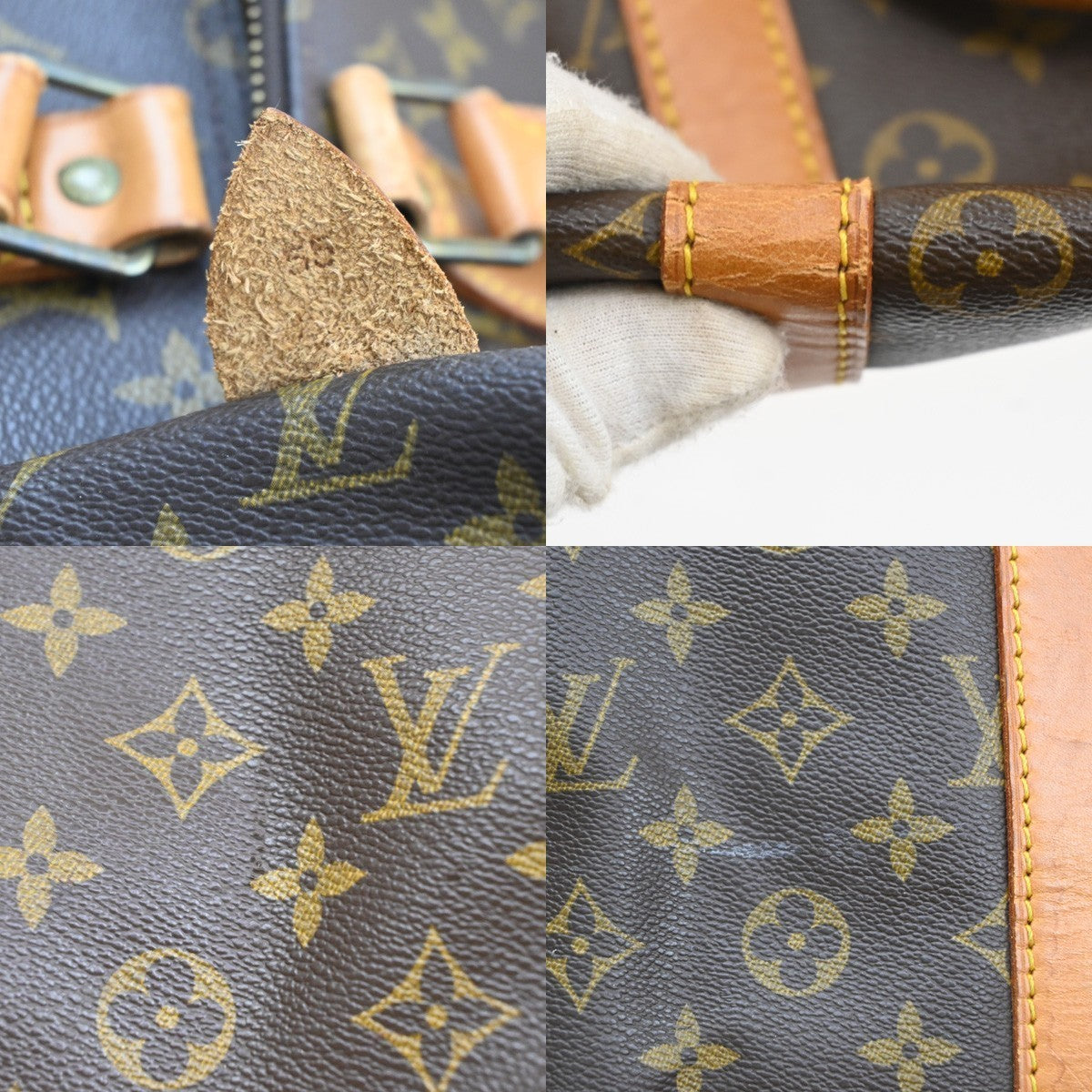 LOUIS VUITTON Keepall 55 Travel Hand Bag Monogram Leather Brown M41424 98SA120