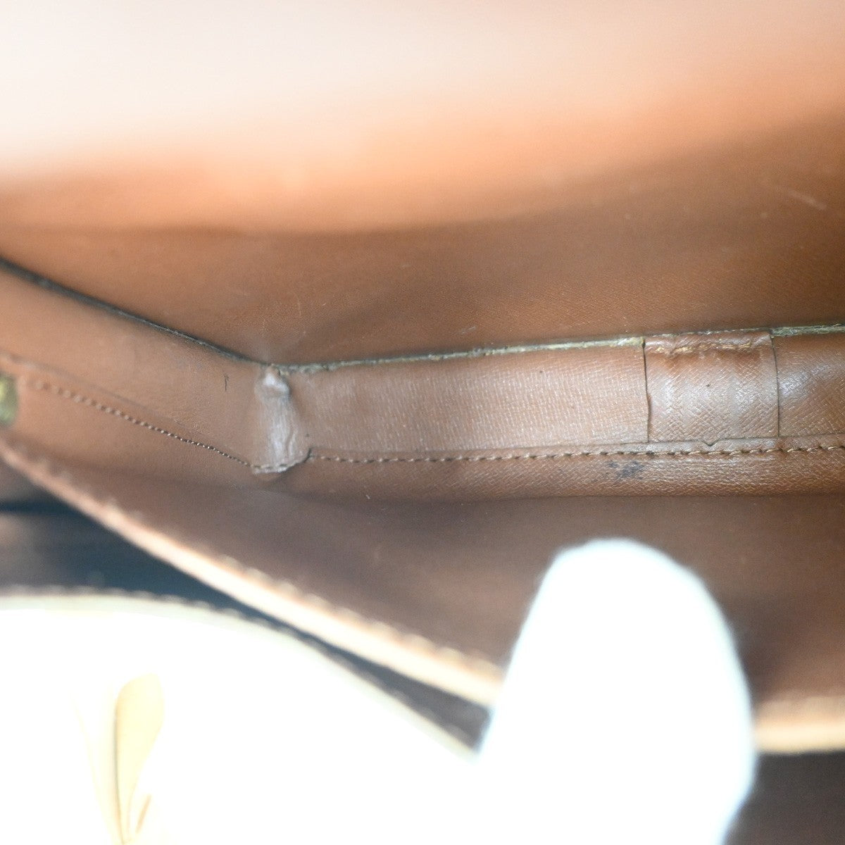 LOUIS VUITTON Cartouchiere GM Shoulder Bag Monogram Leather Brown M51252 64KC976