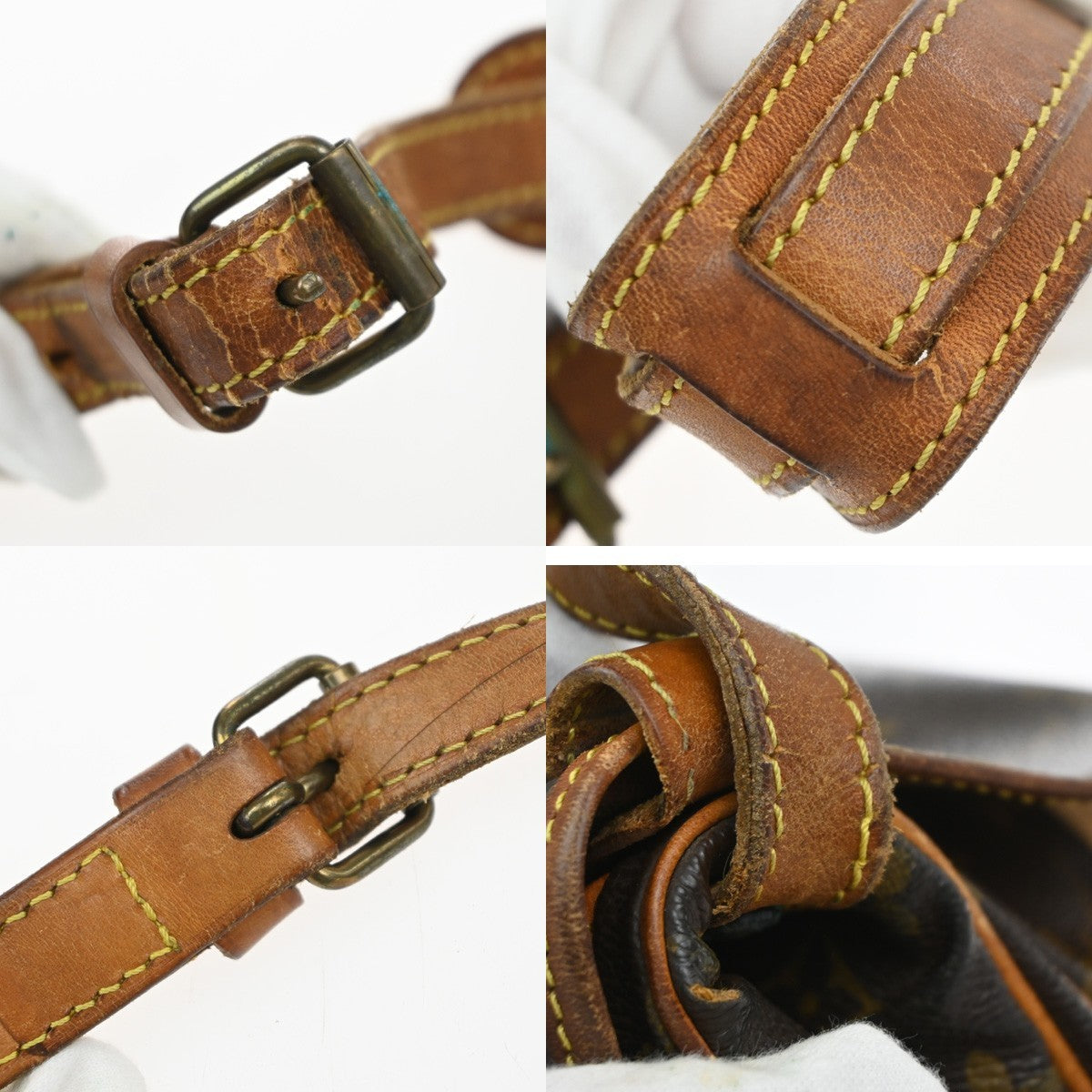 LOUIS VUITTON Logo Saumur 30 Shoulder Bag Monogram Leather Brown M42256 65MA627