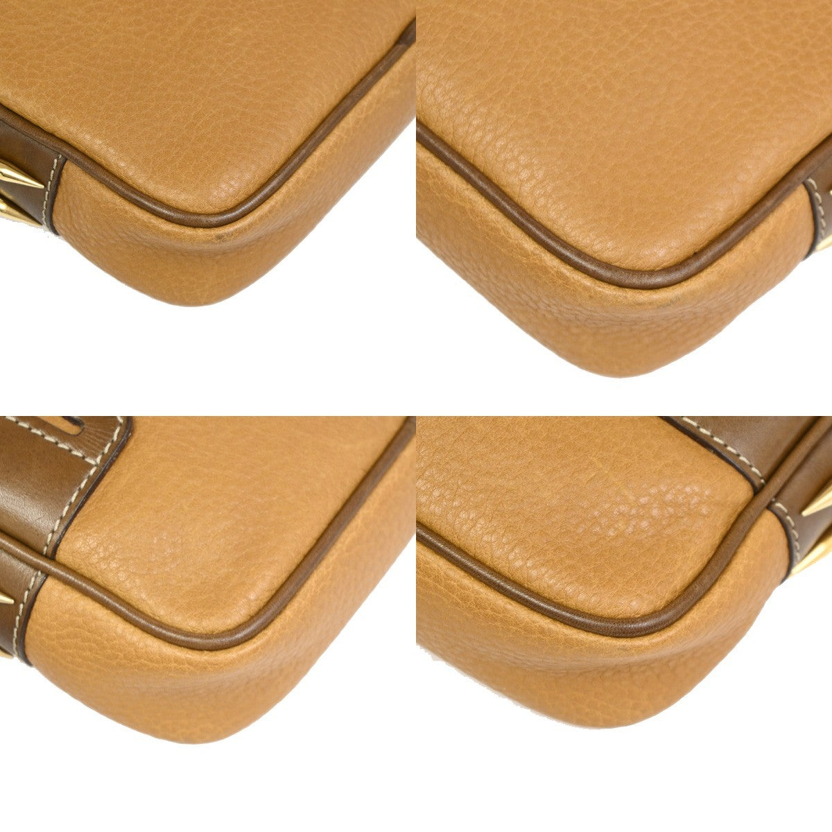LOEWE Logo Anagram Shoulder Bag Leather Brown GHW Spain 80TA678