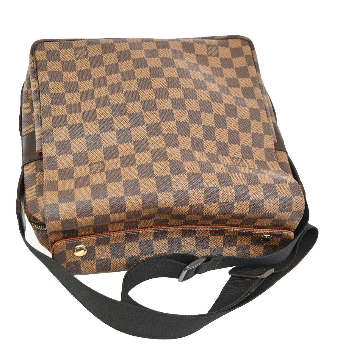 LOUIS VUITTON Naviglio Shoulder Bag Damier Ebene Leather Brown N45255 96TA697