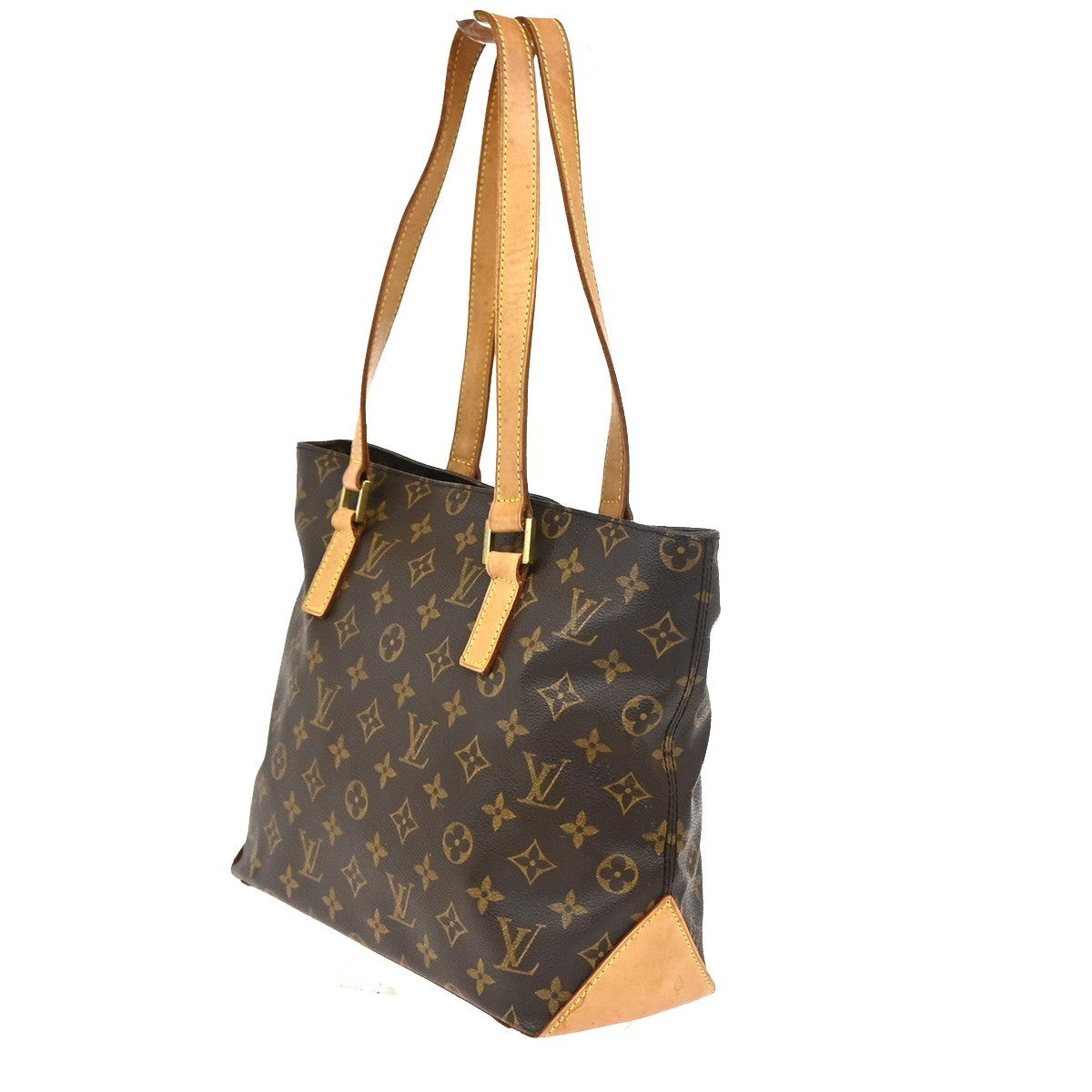 LOUIS VUITTON Cabas Piano Shoulder Bag Monogram Leather Brown M51148 93YJ044