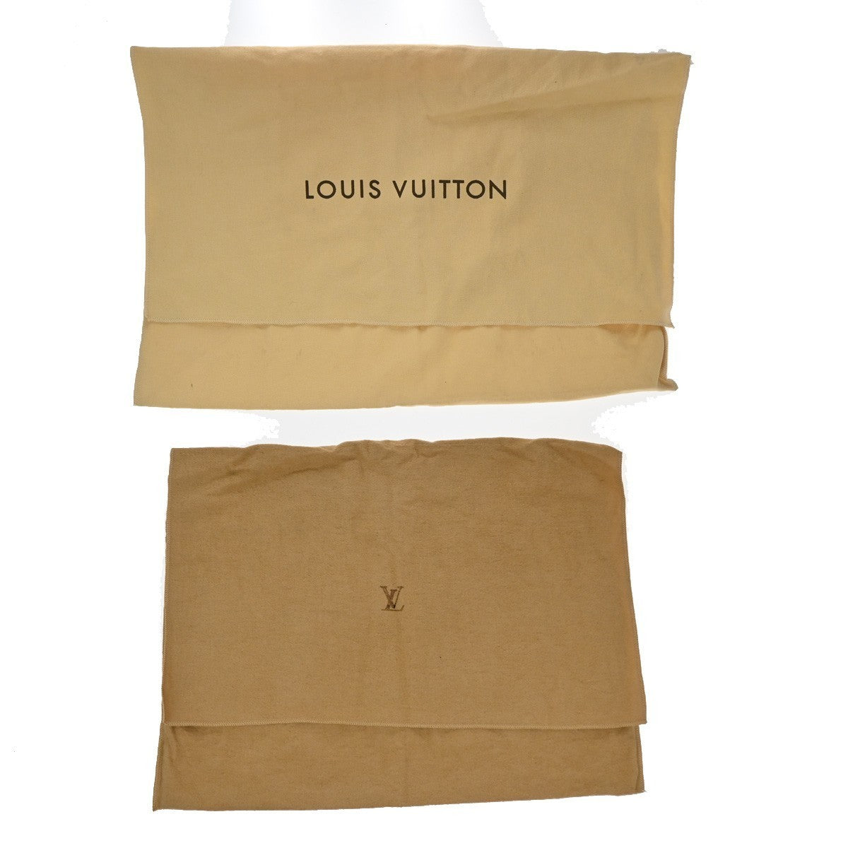 LOUIS VUITTON Logo 10 Set Dust Bag Drawstring Canvas Cotton Beige Brown 09KP190