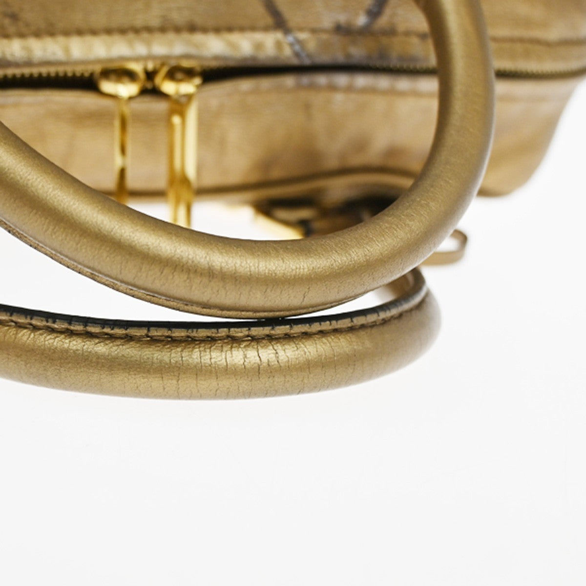 LOEWE Logo Amazona Anagram Hand Bag Leather Lock Gold GHW Spain 38YJ203