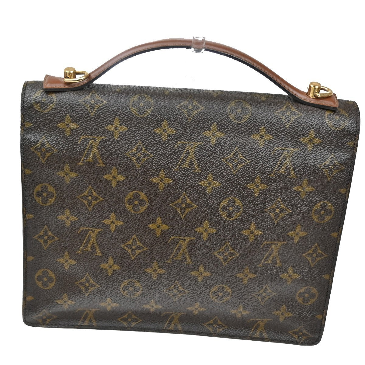 LOUIS VUITTON Monceau 28 Hand Bag Monogram Leather Brown France M51185 32TA229