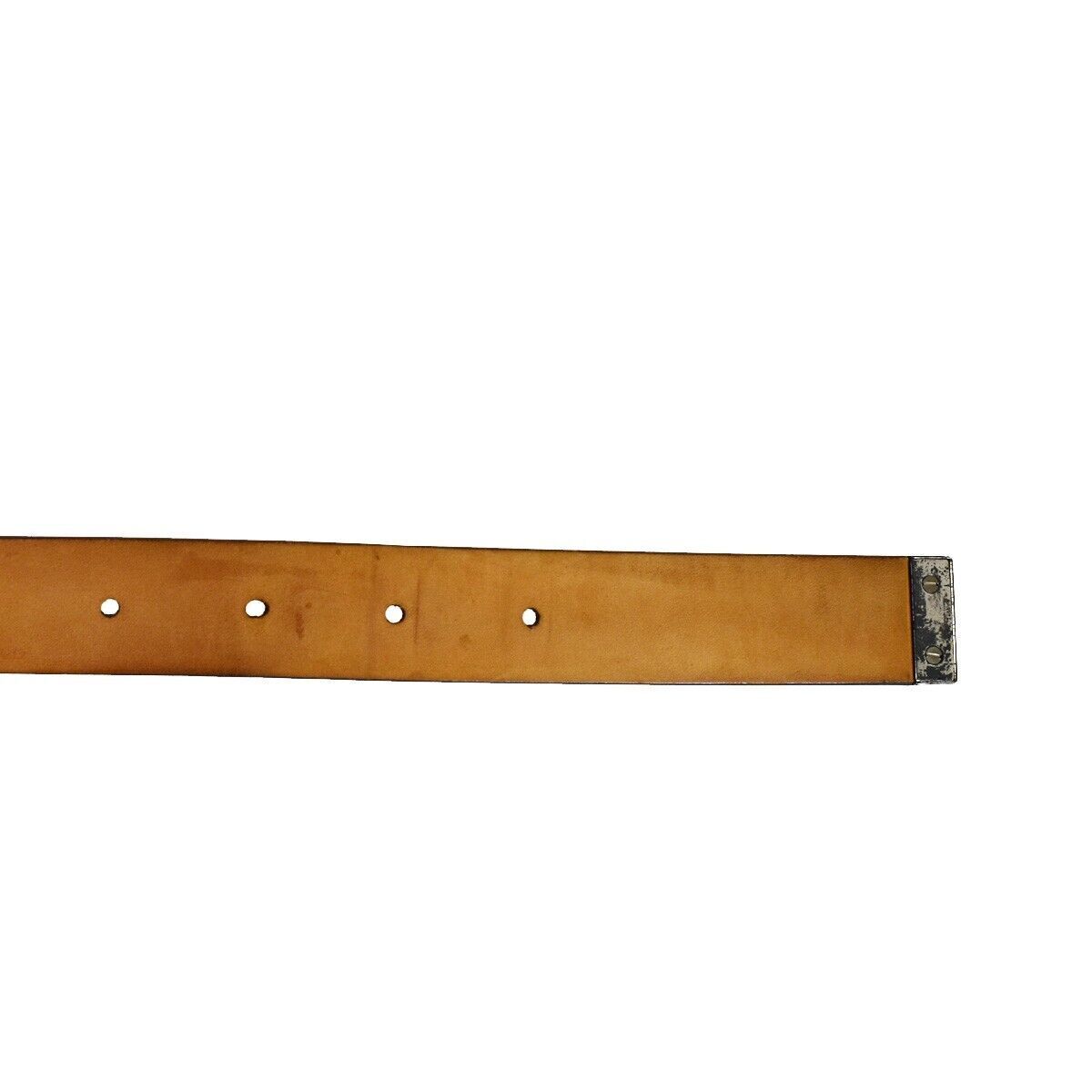 LOUIS VUITTON Ceinture Carre Belt Monogram Leather Brown Silver Spain 63YC264