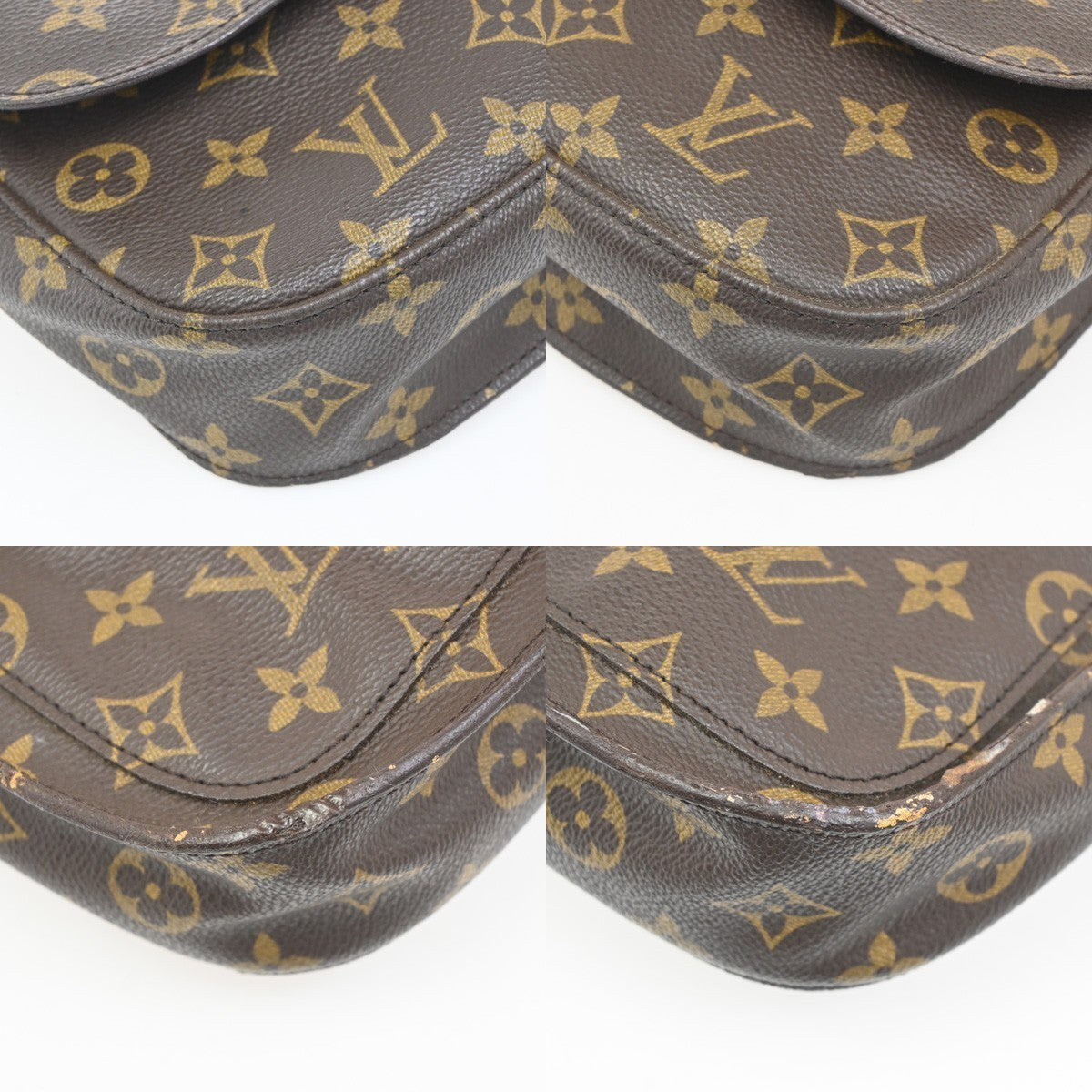 LOUIS VUITTON Saint Cloud MM Shoulder Bag Monogram Leather Brown M51243 31MA062