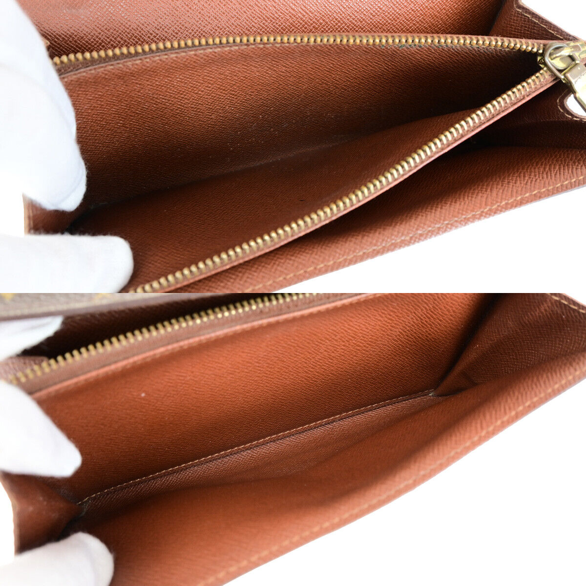 LOUIS VUITTON Porte Monnaie Credit Long Wallet Monogram Leather M61725 09YE961