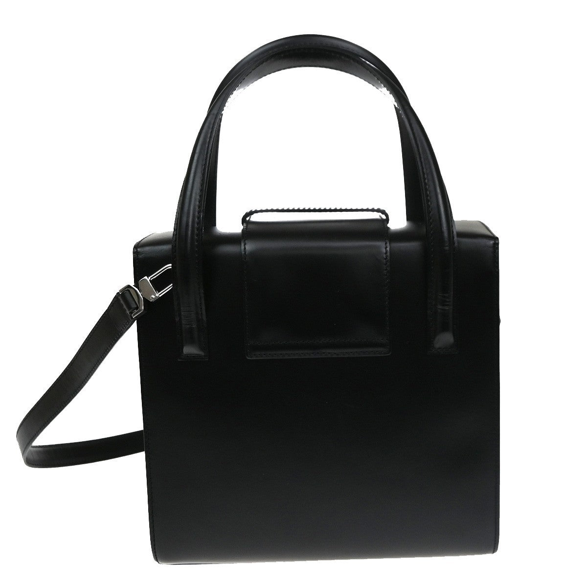 CARTIER Logo Panthere 2Way Shoulder Hand Bag Leathe Black France 38CB059