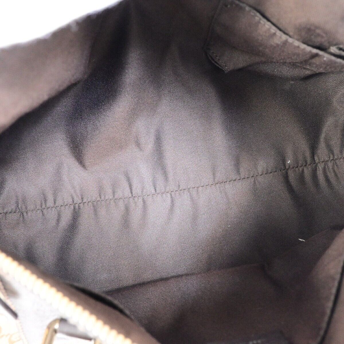 GUCCI Logo GG Pattern Trophy Hand Bag Canvas Leather Brown Italy 83FA749