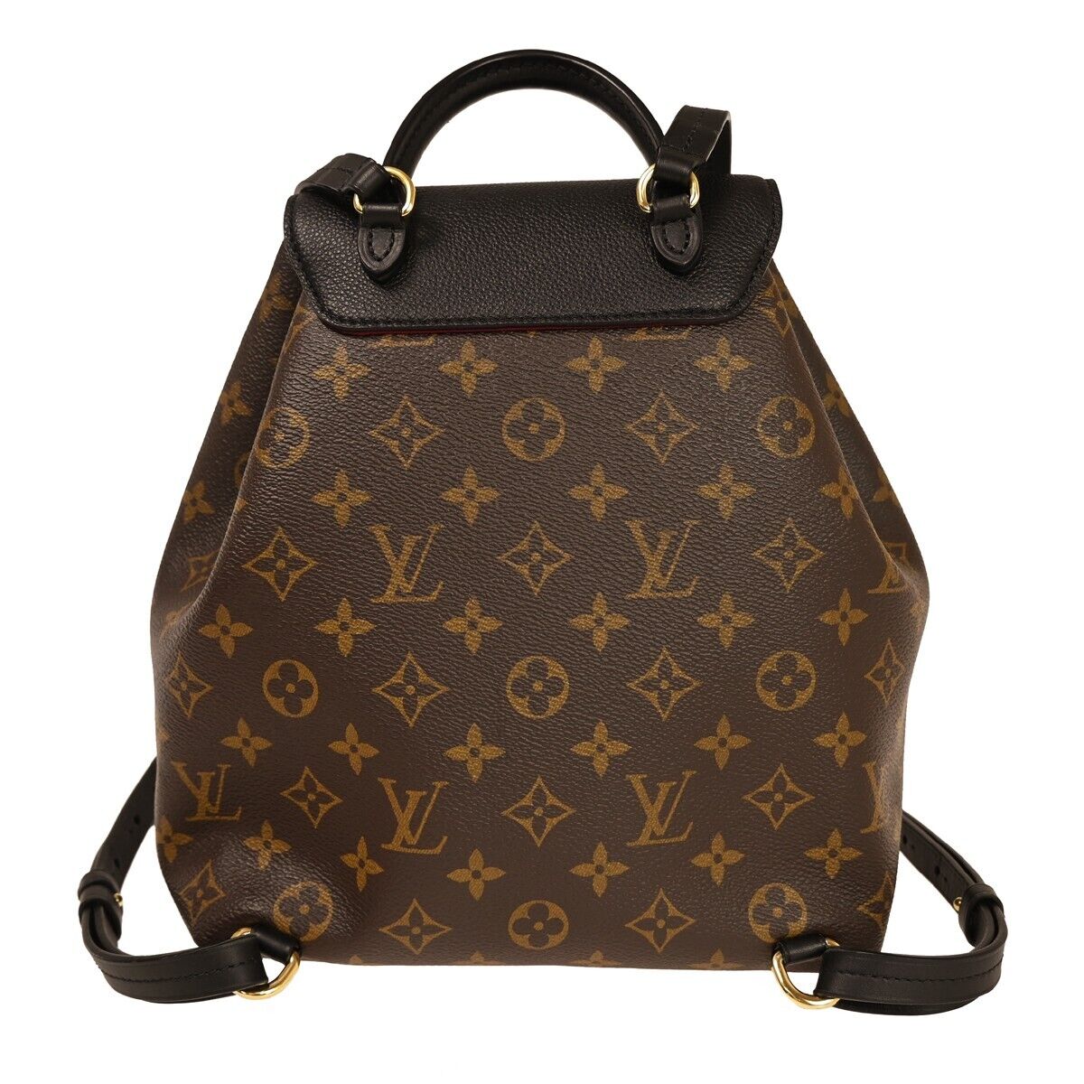 LOUIS VUITTON Montsouris PM Backpack Bag Monogram Leather Brown M45515 321RH692