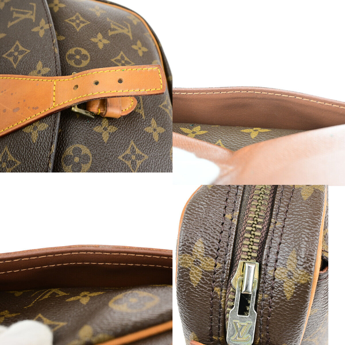 LOUIS VUITTON Jeune Fille GM Shoulder Bag Monogram Leather Brown M51225 37YG600