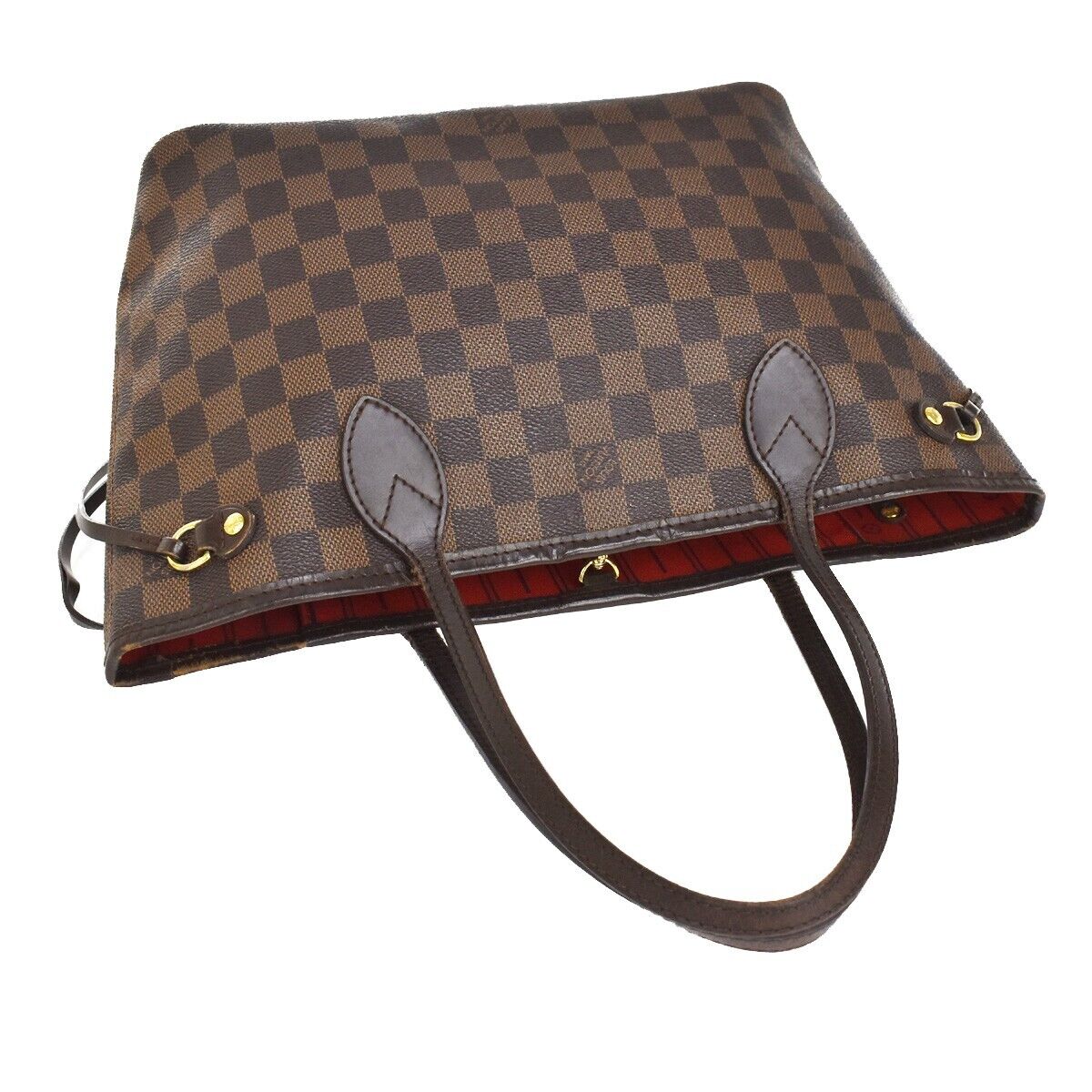 LOUIS VUITTON Neverfull PM Shoulder Tote Bag Damier Leather Brown N51109 17YE271