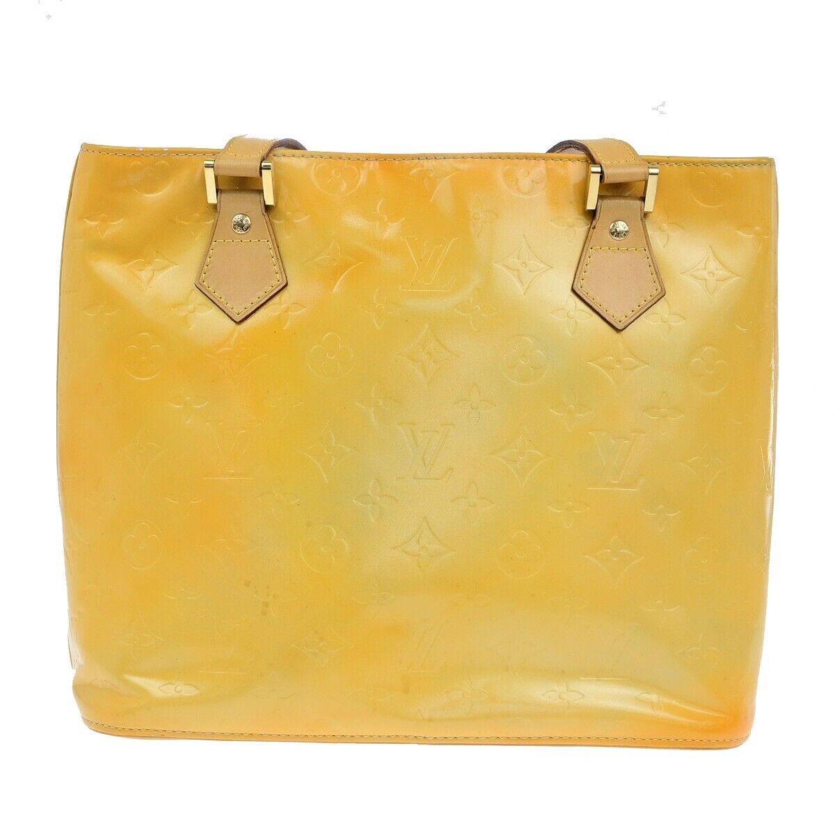 LOUIS VUITTON Houston Shoulder Bag Monogram Vernis Leather Yellow M91055 05FB524