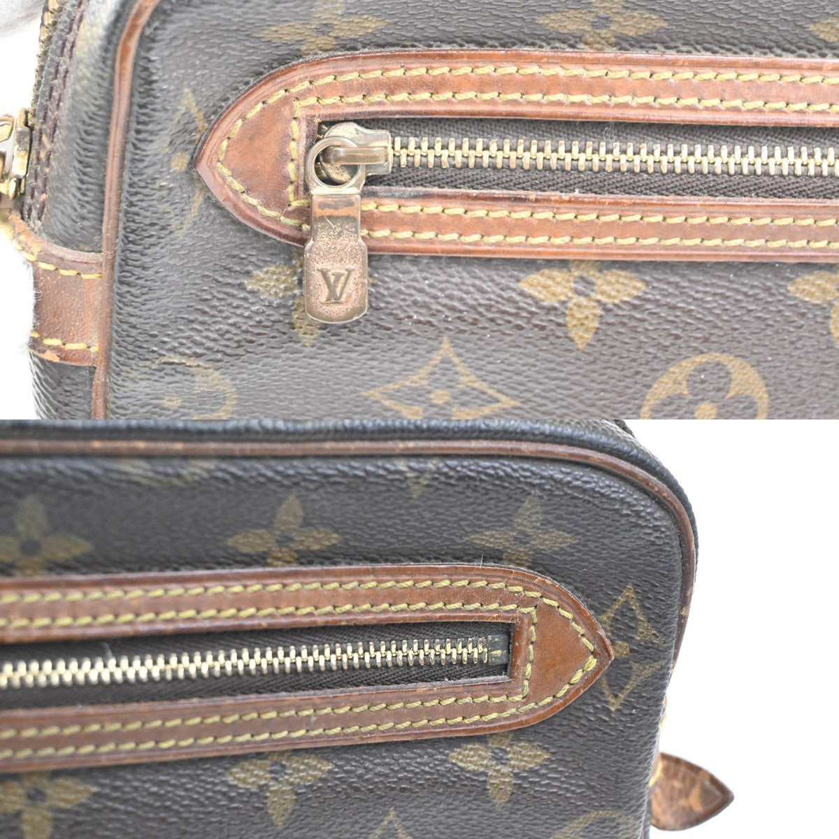 LOUIS VUITTON Marly Dragonne GM Clutch Hand Bag Monogram Brown M51825 05KC609