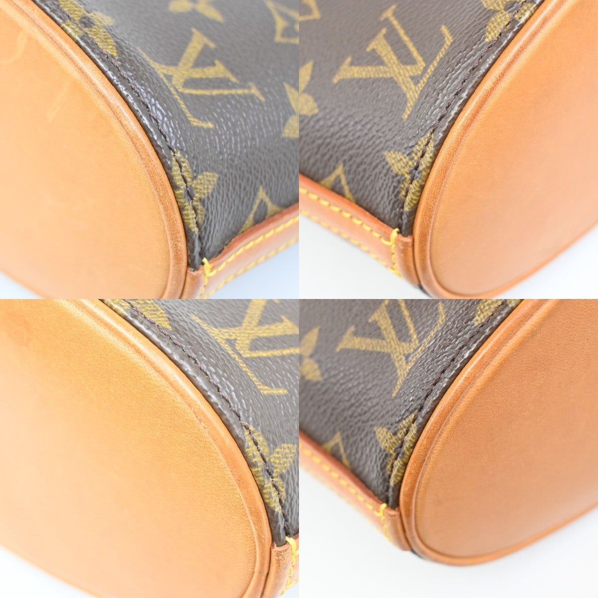 LOUIS VUITTON Logo Drouot Shoulder Bag Monogram Leather Brown M51290 76CA272