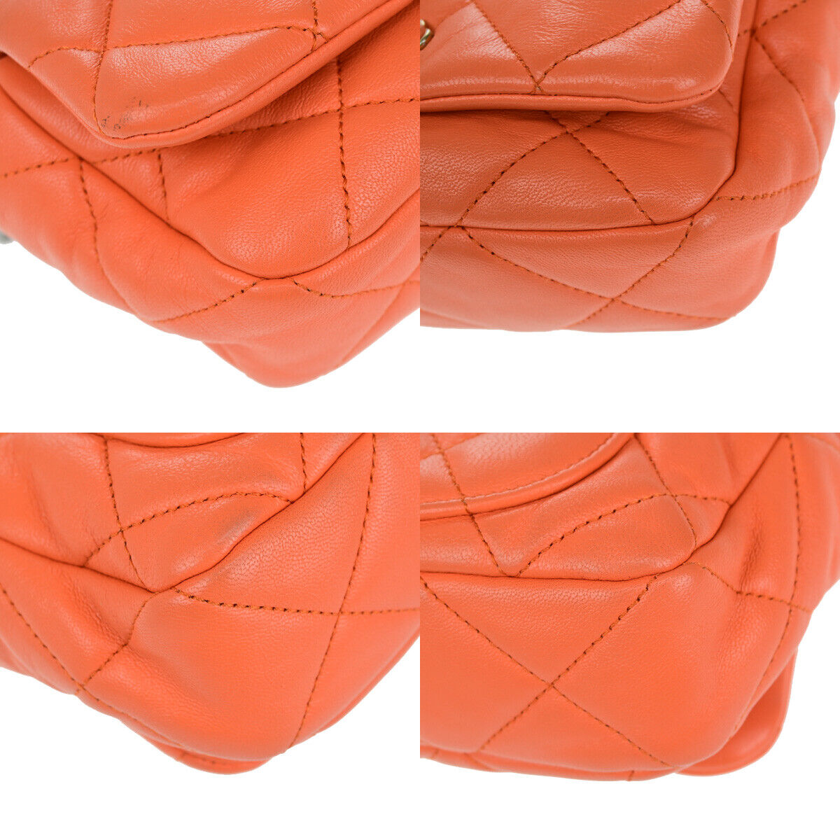 CHANEL 19 CC Logo Quilted Chain Waist Bum Body Bag Leather Orange GHW 813RK713