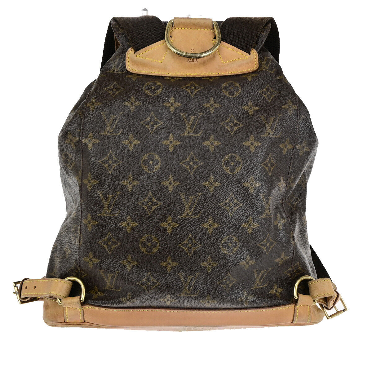 LOUIS VUITTON Montsouris GM Backpack Bag Monogram Leather Brown M51135 79YF441