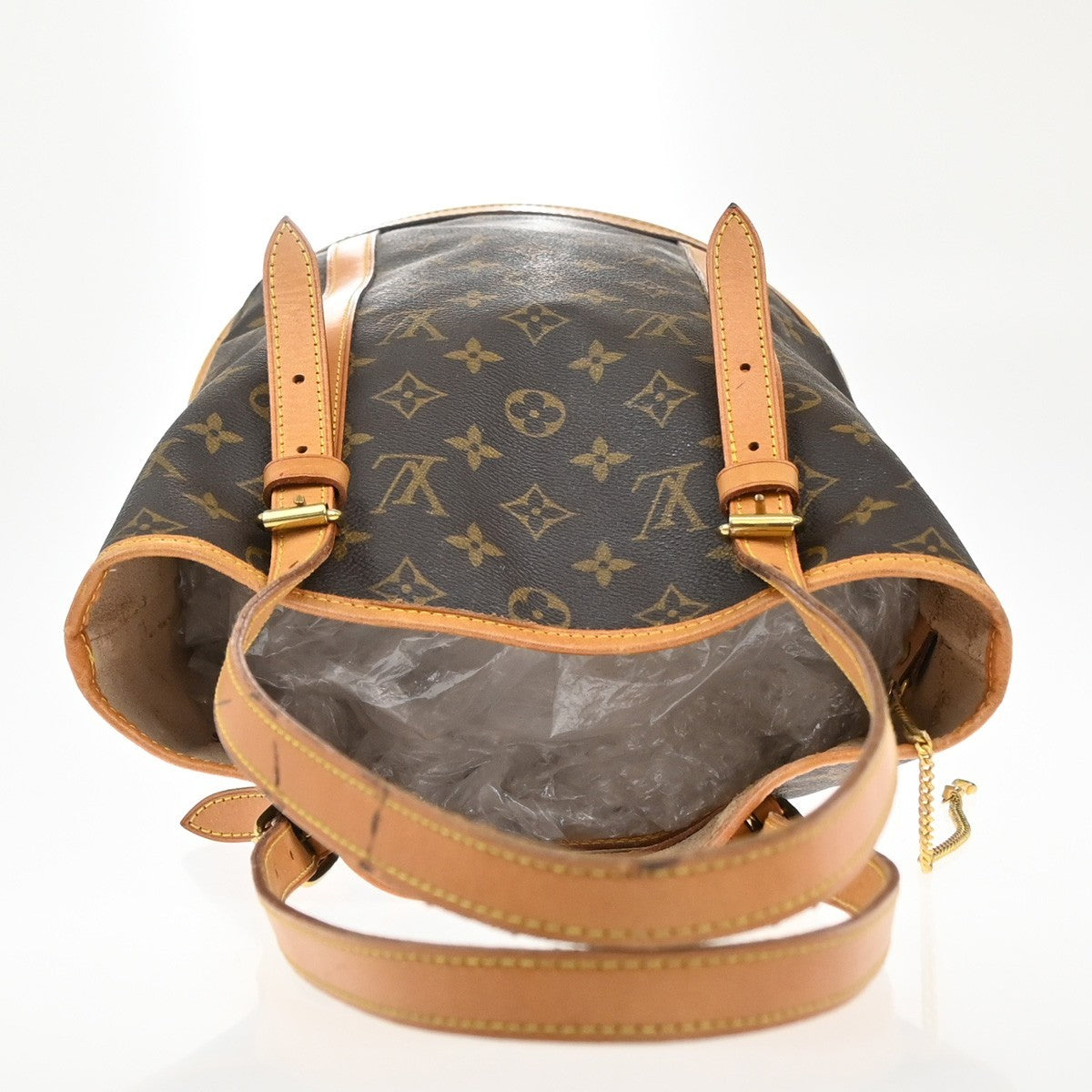 LOUIS VUITTON BUCKET GM Shoulder Tote Bag Monogram Leather Brown M42236 31AA101