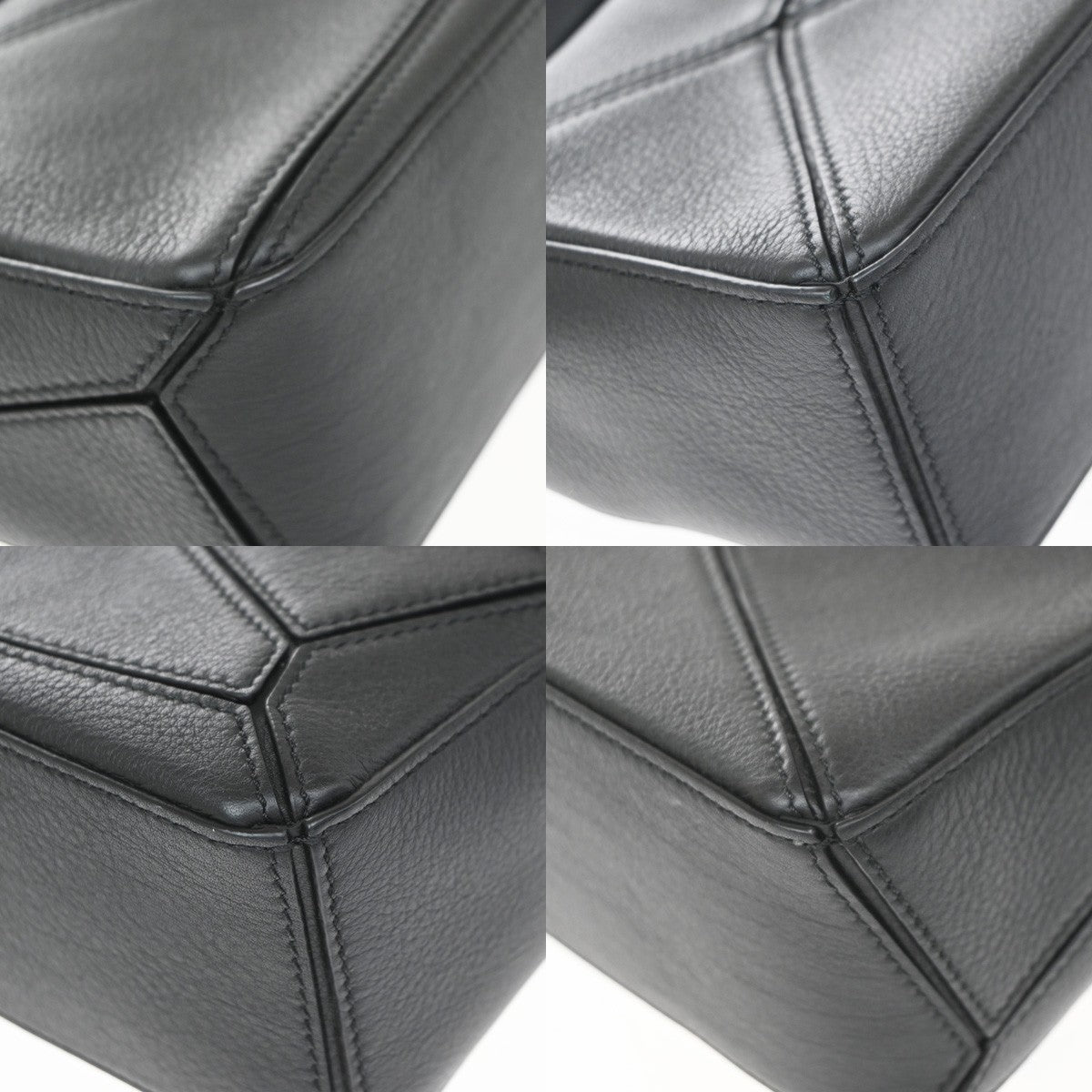 LOEWE Logo Puzzle Mini 2Way Shoulder Bag Leather Black SHW Spain 339RQ095