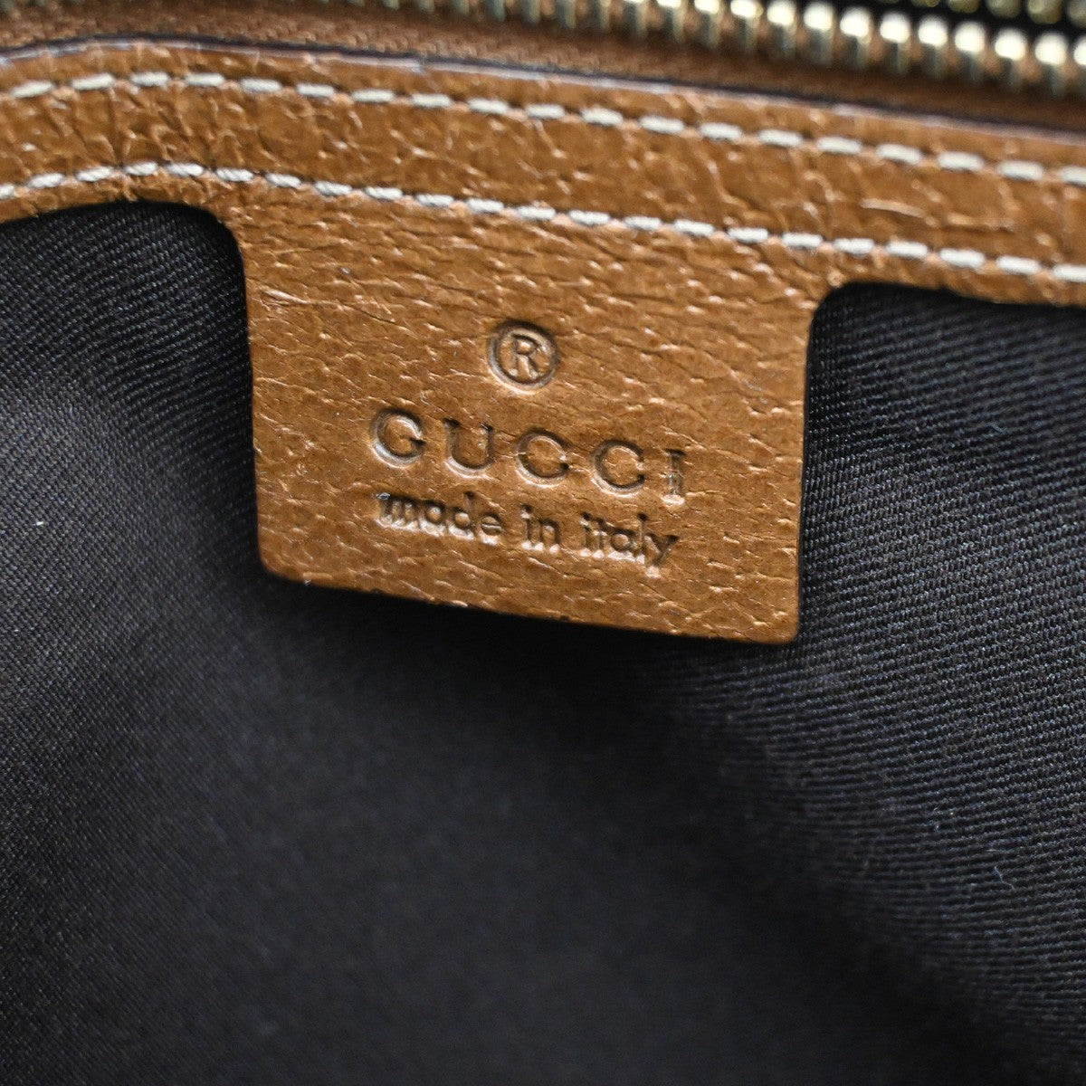 GUCCI GG Pattern Shoulder Handbag Bag Canvas Leather Brown SHW Italy 81CB057