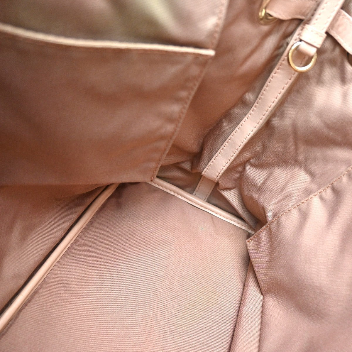 CHRISTIAN DIOR Panarea Cannage Shoulder Bag Coating Canvas Leather Pink 88KP284