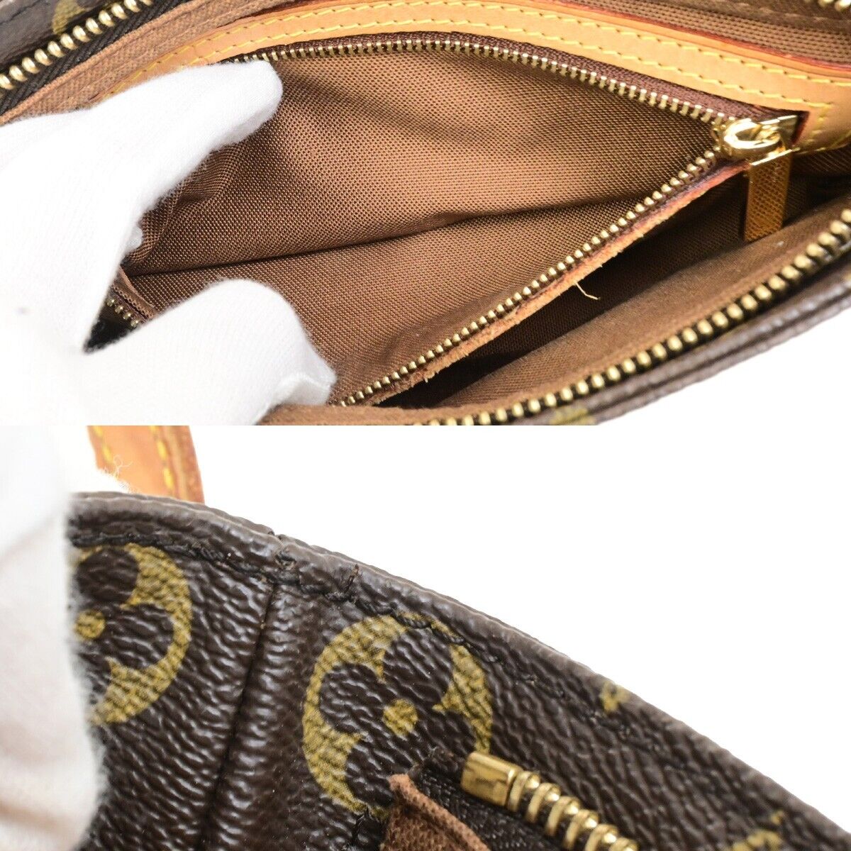 LOUIS VUITTON Logo Trotteur Shoulder Bag Monogram Leather Brown M51240 89ED501