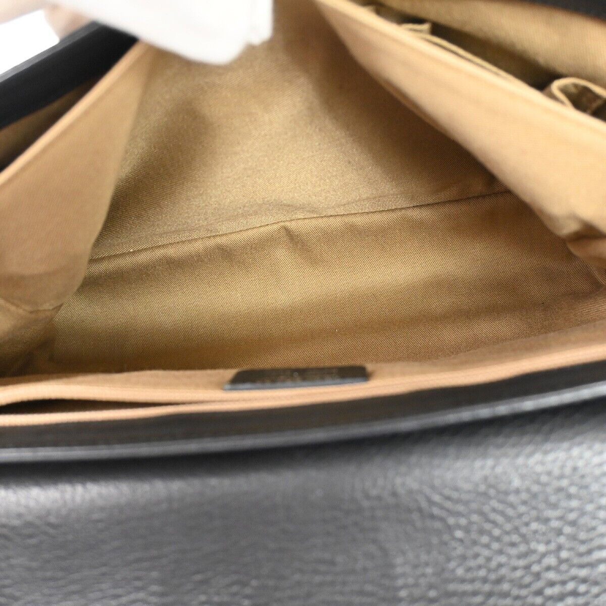 SALVATORE FERRAGAMO Logo Gancini Shoulder Bag Leather Black SHW Italy 31YD105