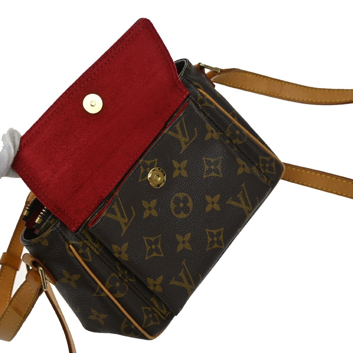 LOUIS VUITTON Viva Cite PM Shoulder Bag Monogram Leather Brown M51165 49MA011