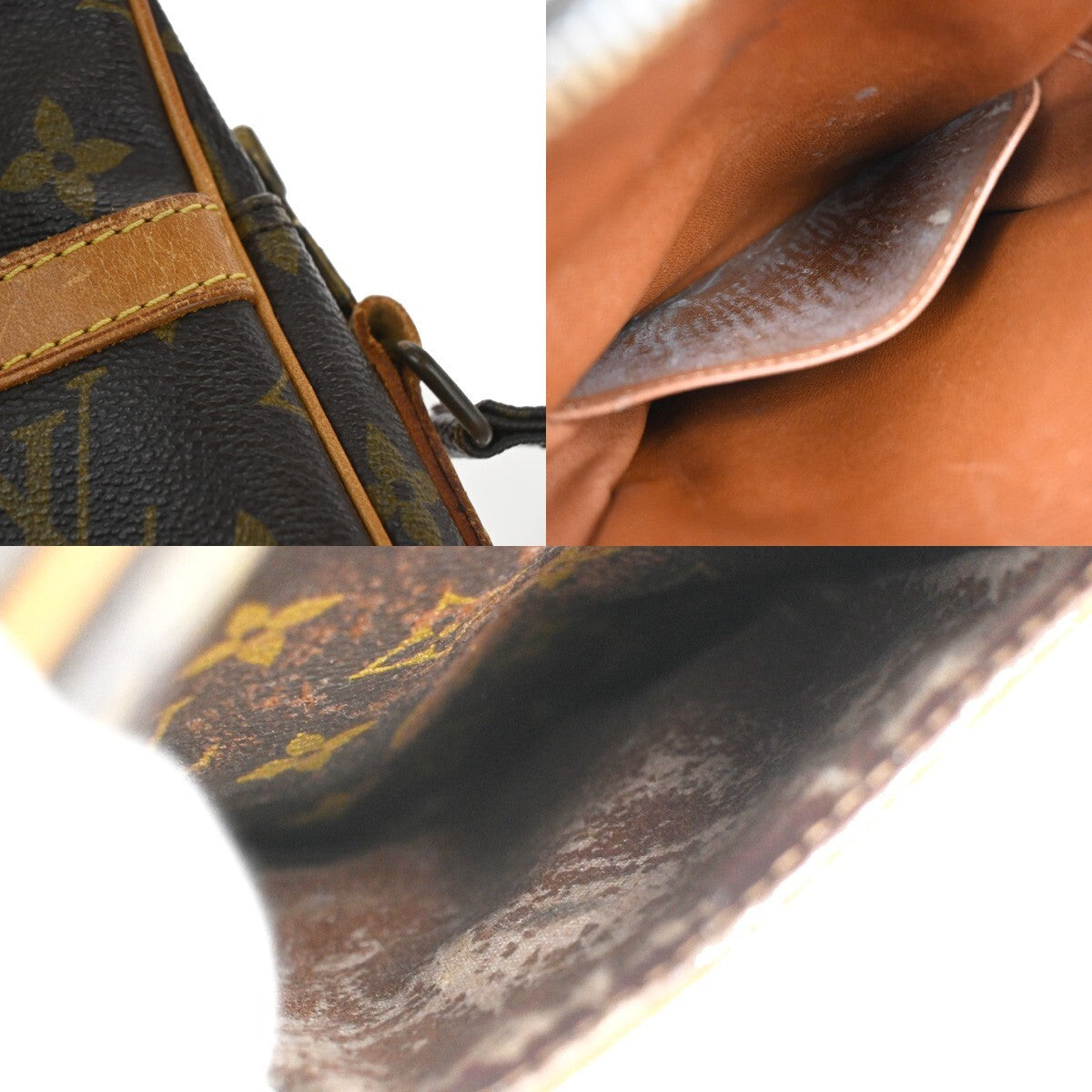 LOUIS VUITTON Danube Shoulder Bag Monogram Leather Brown France M45266 80EE553