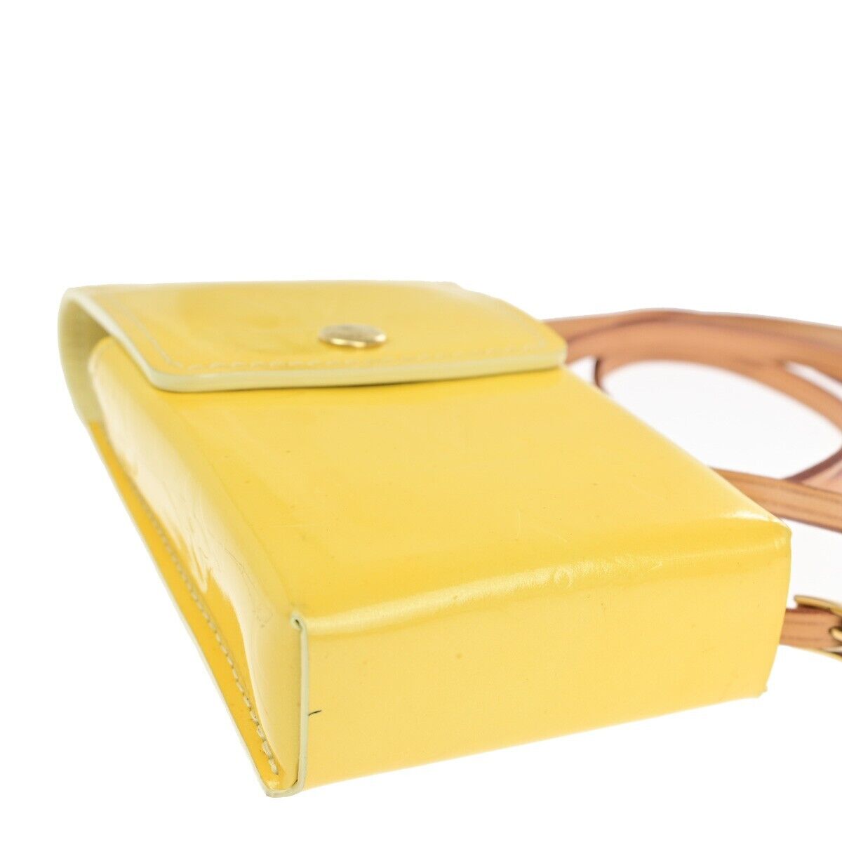 LOUIS VUITTON Walker Shoulder Bag Monogram Vernis Leather Yellow M91074 69SJ178