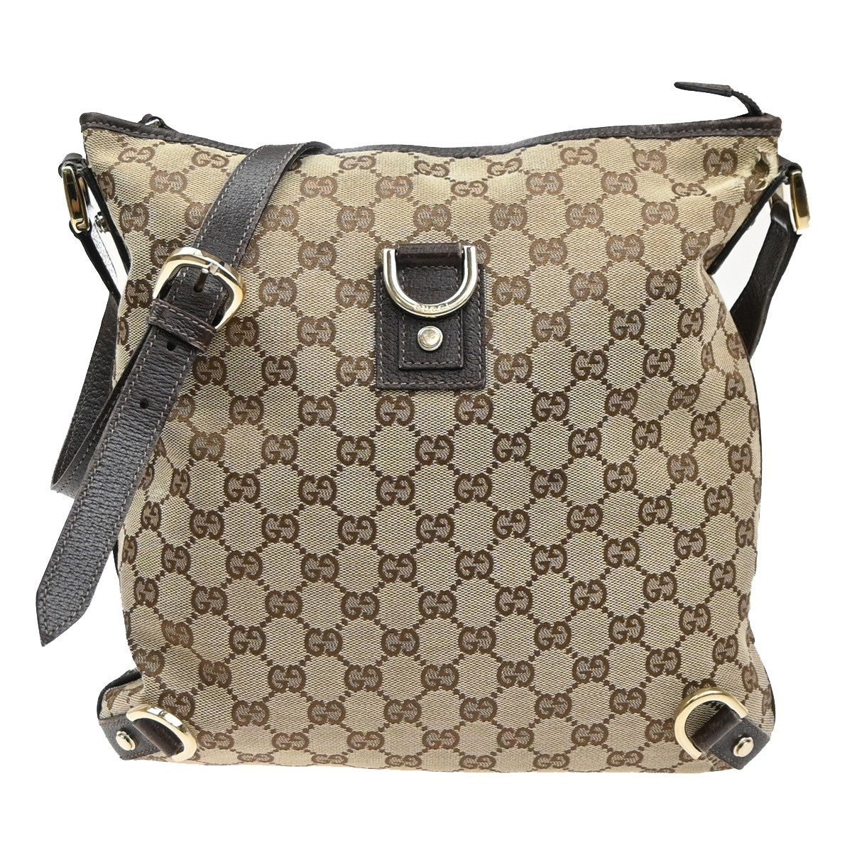 GUCCI Logo Abbey GG Pattern Shoulder Bag Canvas Leather BN BE GHW Italy 05MA666
