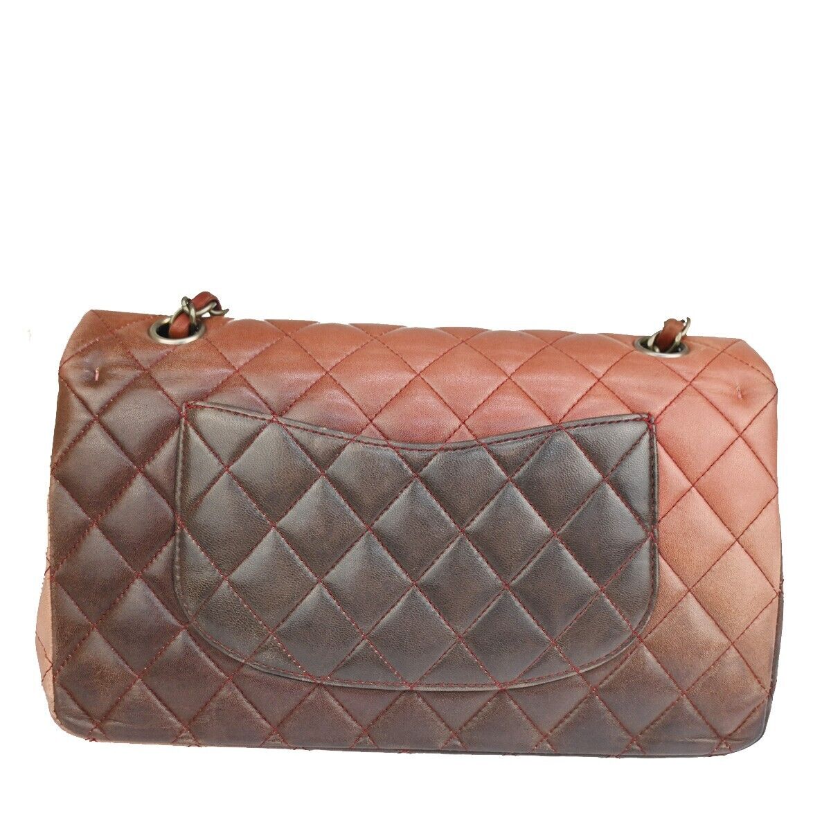 CHANEL CC Matelasse 25 Double Flap Chain Shoulder Bag Leather Gradation 359RJ649