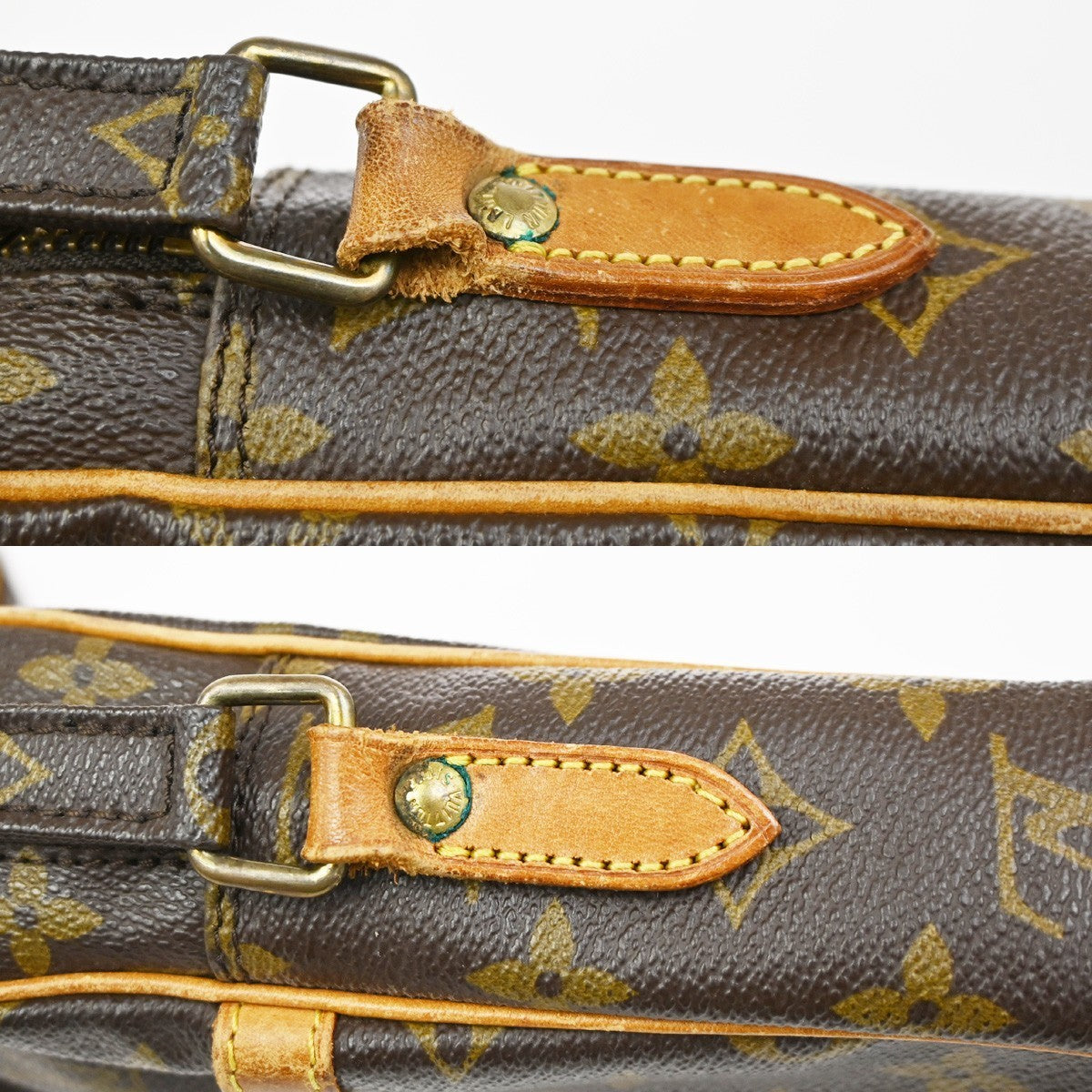 LOUIS VUITTON Danube Shoulder Bag Monogram Leather Brown France M45266 65KD129