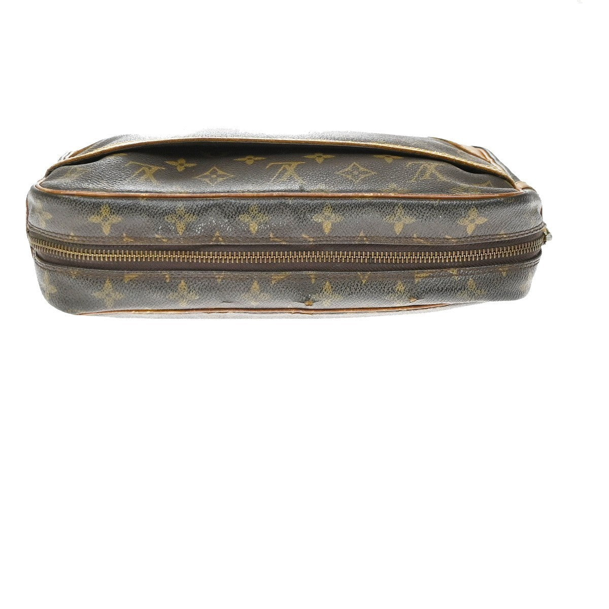 LOUIS VUITTON Compiegne 28 Clutch Hand Bag Monogram Leather Brown M51845 60KD201