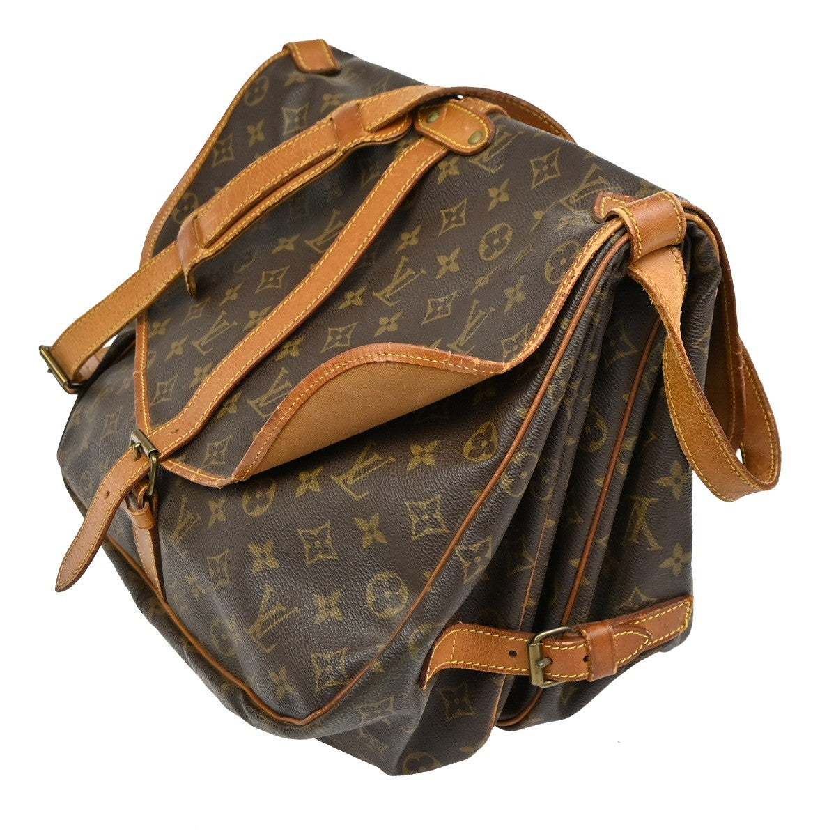 LOUIS VUITTON Saumur 35 Shoulder Bag Monogram Leather BN France M42254 83TA268