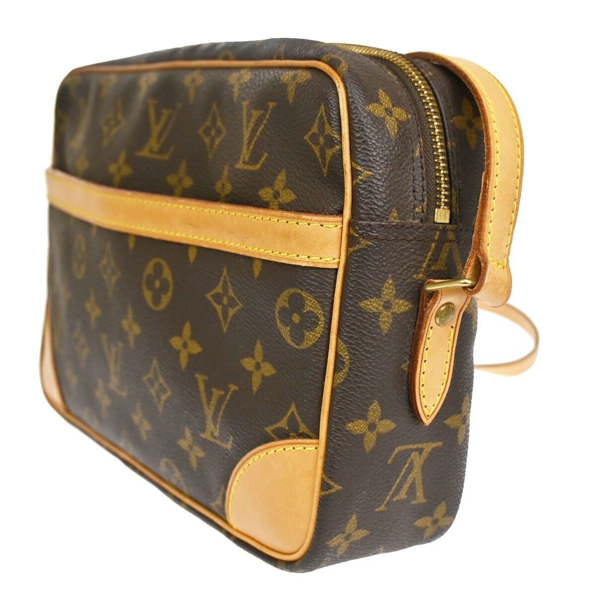 LOUIS VUITTON Trocadero 27 Shoulder Bag Monogram Leather Brown M51274 97SH238