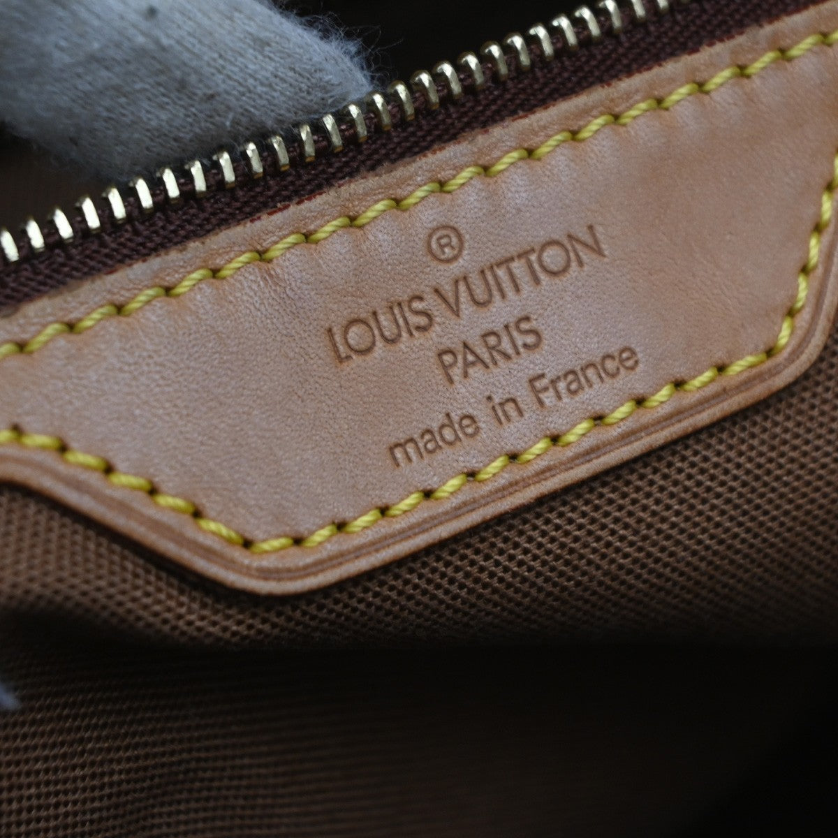 LOUIS VUITTON Cabas Mezzo Shoulder Bag Monogram Leather Brown M51151 77PA001