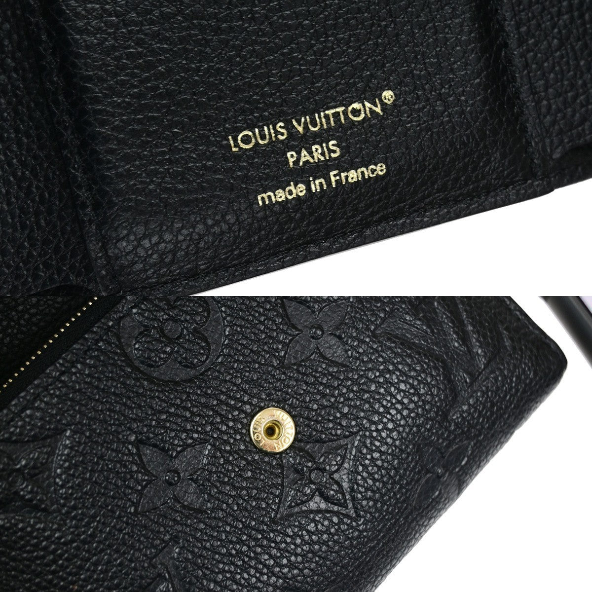 LOUIS VUITTON Portefeuille Victorine Wallet Monogram Empreinte Black 88RQ077