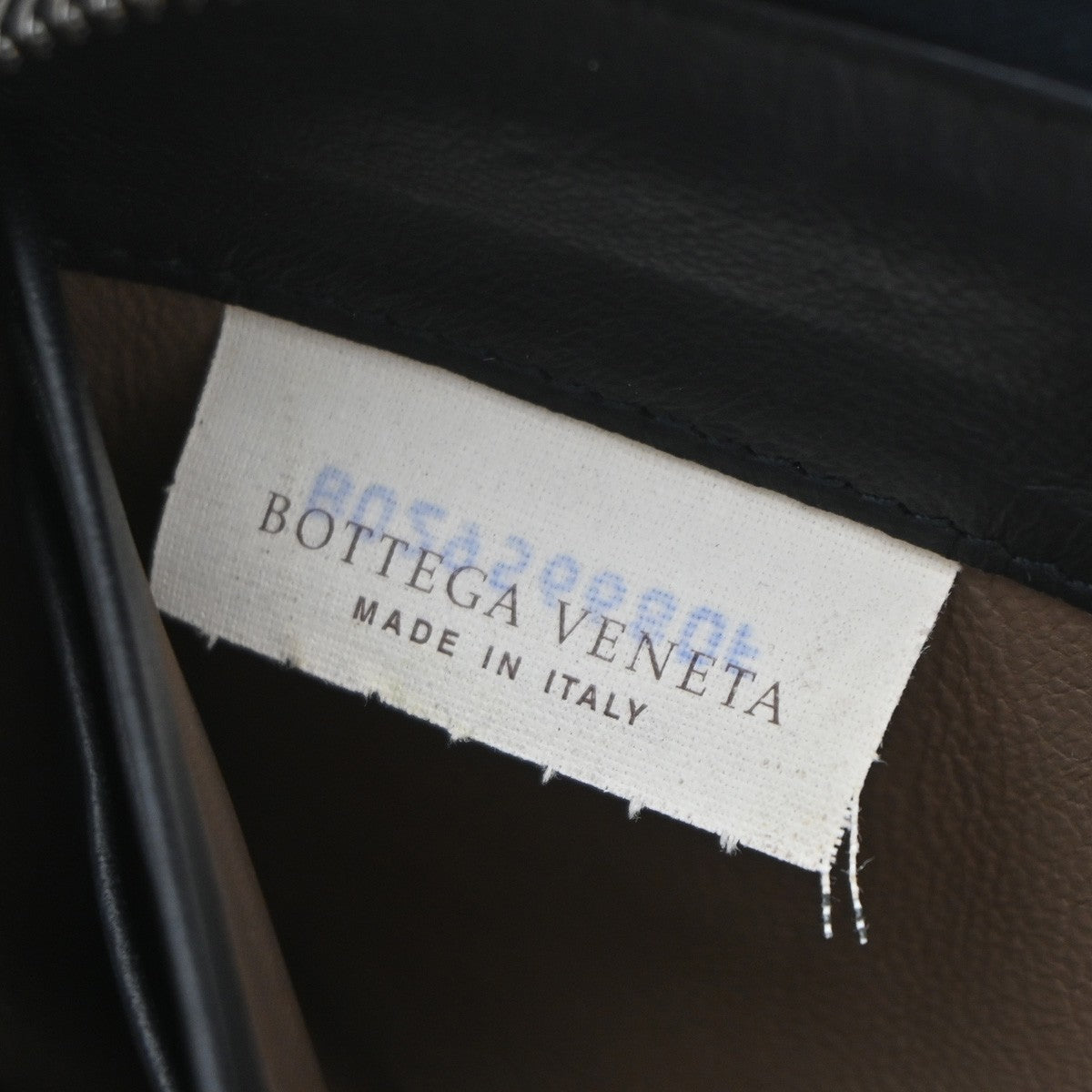 BOTTEGA VENETA Intrecciato Zip Around Long Wallet Embossing Leather Blue 69KP224